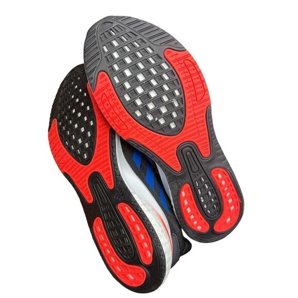 adidas Supernova + Running Shoe in Core Black/Blue Rush/Turbo NWOT Size 10 1/2 - Picture 8 of 9